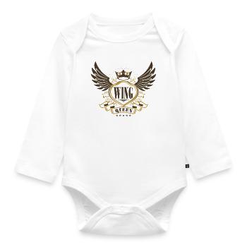 Motard Moto Motocyclisme Goldwing Queen - Body Bébé bio manches longues - blanc - Devant