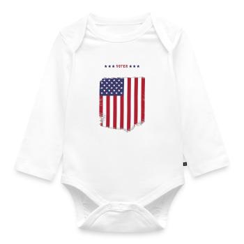 Voter Hygienist - Organic Longsleeve Baby Bodysuit - white - Front