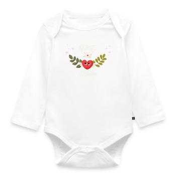 Flirty Printer - Organic Longsleeve Baby Bodysuit - white - Front