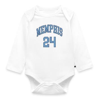 Memphis 24 - Organic Longsleeve Baby Bodysuit - white - Front