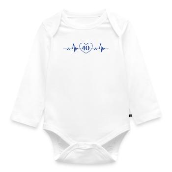 40. Geburtstag vierzig 40 Geburtstagsparty - Baby Bio-Langarm-Body - Weiß - Vorne