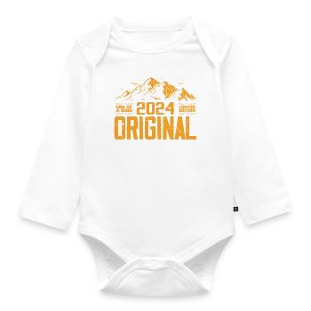 Vintage 2024 Birthday Gift - Retro 2024 - Organic Longsleeve Baby Bodysuit - white - Front