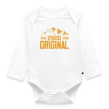Vintage 2000 Geburtstagsgeschenk - Retro 2000 - Baby Bio-Langarm-Body - Weiß - Vorne