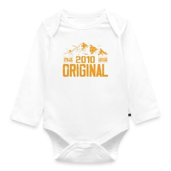 Vintage 2010 Geburtstagsgeschenk - Retro 2010 - Baby Bio-Langarm-Body - Weiß - Vorne
