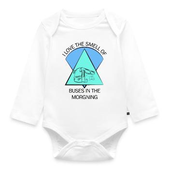 Bus Bus Driver School Bus Bus Bus Bus Driver - Organic Longsleeve Baby Bodysuit - white - Front