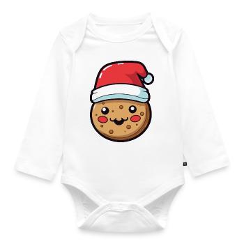 Biscuit Christmas Comic - Organic Longsleeve Baby Bodysuit - white - Front