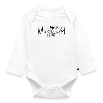 Mistkerl Mist Kerl Bauer Landwirt Bauern Bauernhof - Baby Bio-Langarm-Body - Weiß - Vorne