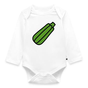 Courgette - Body Bébé bio manches longues - blanc - Devant