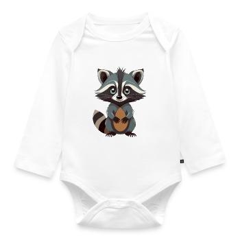 Raton laveur - Body Bébé bio manches longues - blanc - Devant