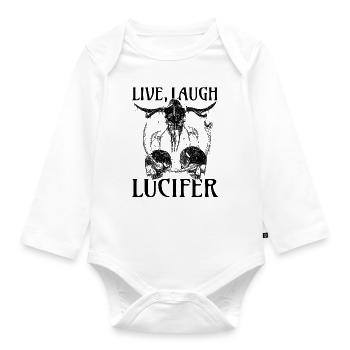 Live Love Lucifer Goth Festival Death Metal - Organic Longsleeve Baby Bodysuit - white - Front