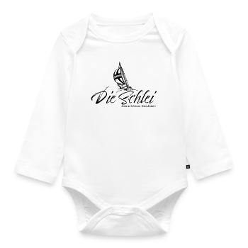Schlei / Schleimünde Bo-Grafik - Baby Bio-Langarm-Body - Weiß - Vorne