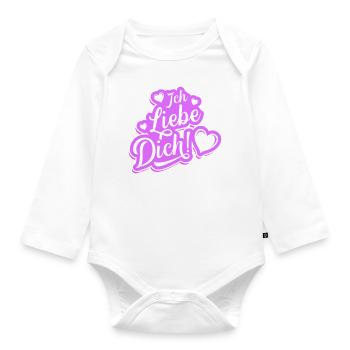 Je t’aime la Saint-Valentin - Body Bébé bio manches longues - blanc - Devant