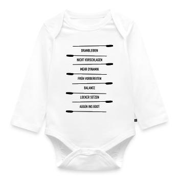 Rudercoach - Baby Bio-Langarm-Body - Weiß - Vorne