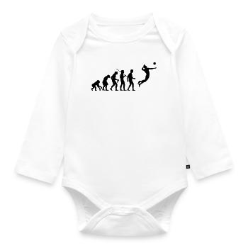 évolution de volley-ball - Body Bébé bio manches longues - blanc - Devant