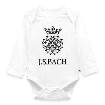 JS Bach et son sceau - Body Bébé bio manches longues - blanc - Devant