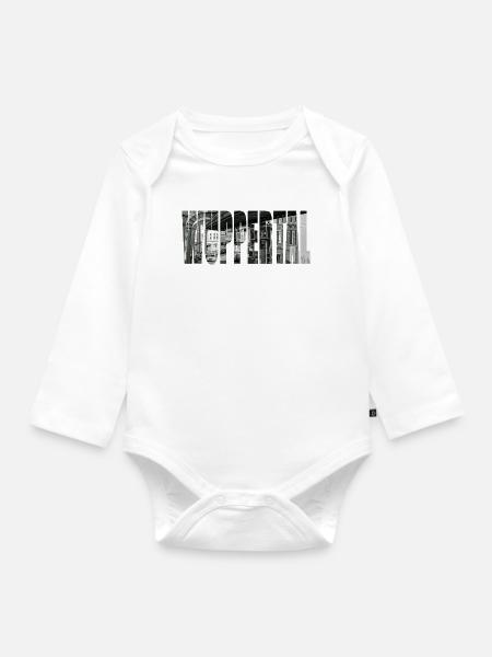 wuppertal schwebebahn - Baby Bio-Langarm-Body - Weiß