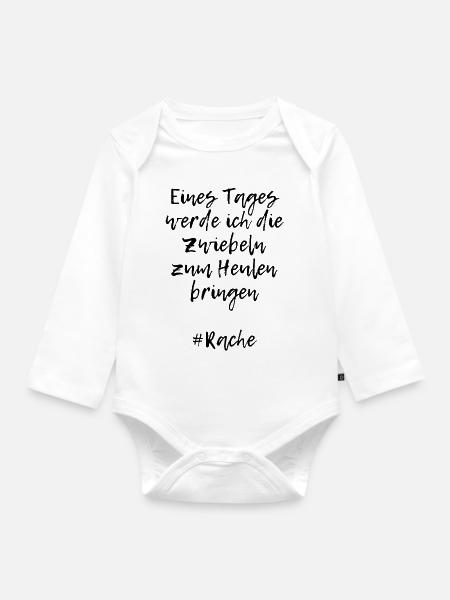 Zwiebeln - Baby Bio-Langarm-Body - Weiß