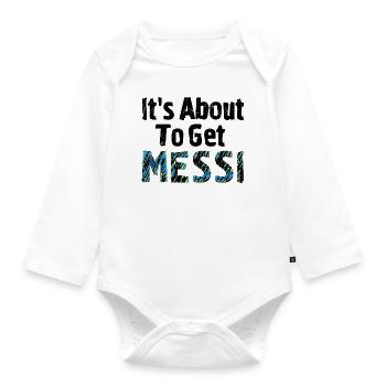 Sports Soccer Messi Graphique - Body Bébé bio manches longues - blanc - Devant