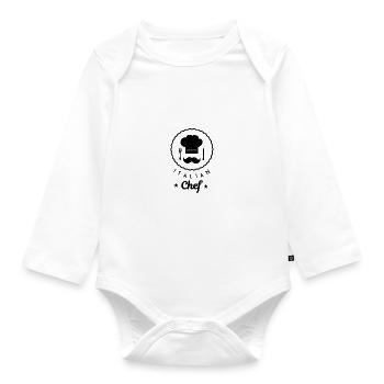 Italy - Organic Longsleeve Baby Bodysuit - white - Front