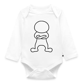 Cool Man - Organic Longsleeve Baby Bodysuit - white - Front