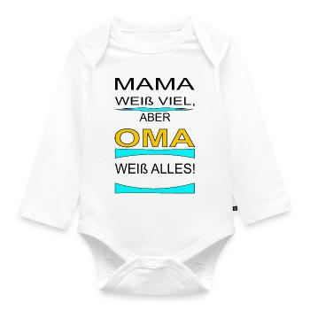 GRANNY - Organic Longsleeve Baby Bodysuit - white - Front