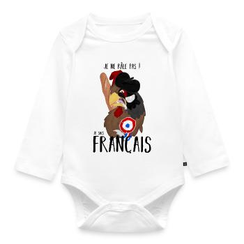 je suis français - Body Bébé bio manches longues - blanc - Devant