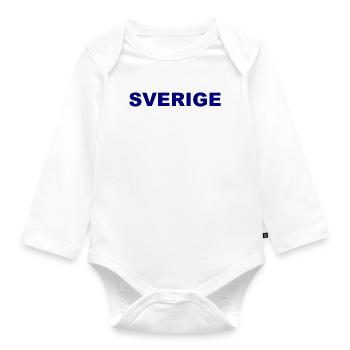 Sverige - Suède - Suède - Football - Stockholm - Body Bébé bio manches longues - blanc - Devant