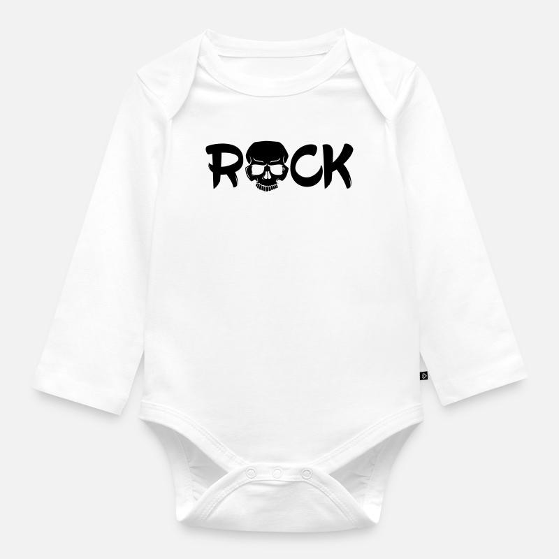 ROCK - Baby Bio-Langarm-Body - Weiß