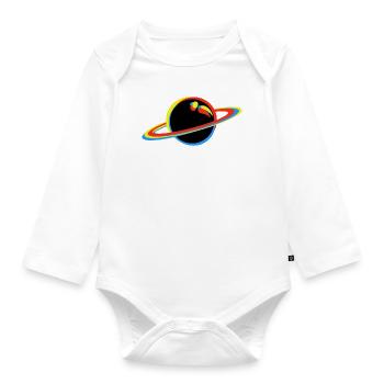 planet - Organic Longsleeve Baby Bodysuit - white - Front