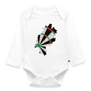 Dartboard Hessen - Organic Longsleeve Baby Bodysuit - white - Front
