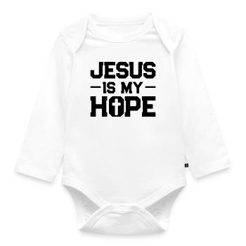jesus hoffnung - Baby Bio-Langarm-Body - Weiß - Vorne