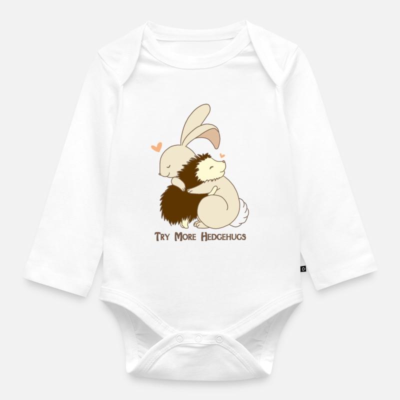 Essayez plus de hérissons - Body Bébé bio manches longues - blanc