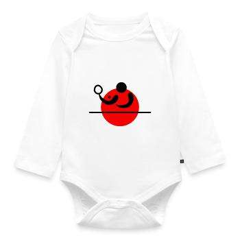 Tennis de table sports d'été au Japon - Body Bébé bio manches longues - blanc - Devant