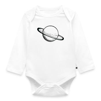 Planet - Baby Bio-Langarm-Body - Weiß - Vorne