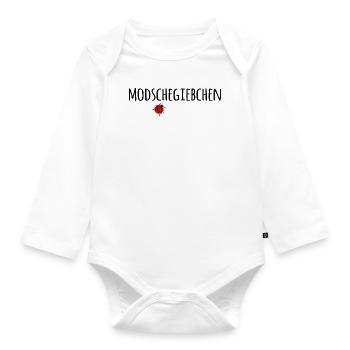 sächsisch Sachsen sächsischer Dialekt Marienkäfer - Baby Bio-Langarm-Body - Weiß - Vorne