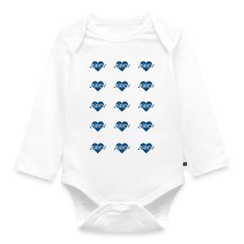 I LOVE ZÜRICH multi classic blue - Body Bébé bio manches longues - blanc - Devant