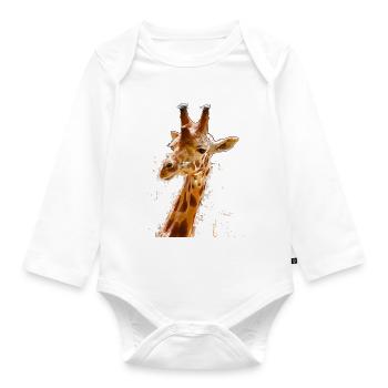 Girafe - Body Bébé bio manches longues - blanc - Devant