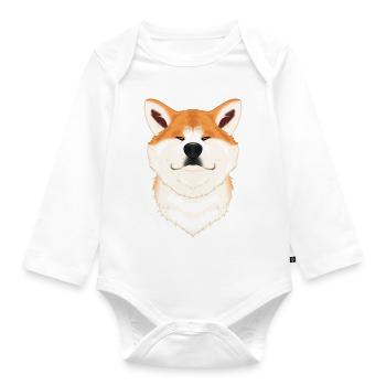 Akita Inu Lover I Dog Lover I Akita Inu - Organic Longsleeve Baby Bodysuit - white - Front