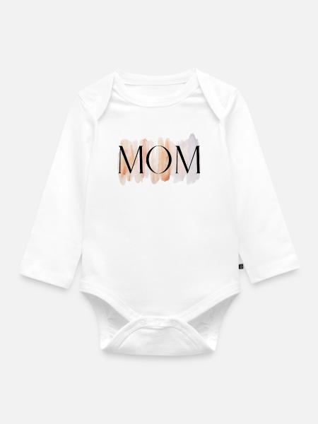 MOM - Baby Bio-Langarm-Body - Weiß