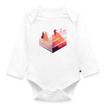 Wanderfüher - Ich kenn da ne Abkürzung - Retro - Baby Bio-Langarm-Body - Weiß - Vorne