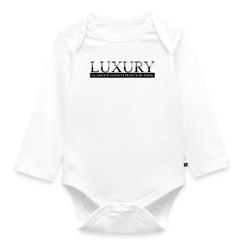 LUXURY GLAMOUR - Organic Longsleeve Baby Bodysuit - white - Front