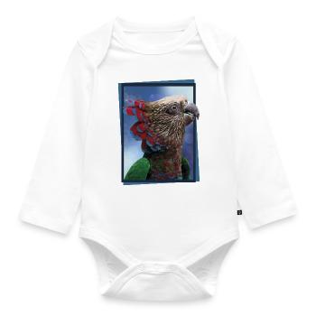 The cacique parrot - Organic Longsleeve Baby Bodysuit - white - Front