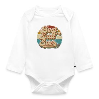 Meilleur cadeau de papa de la fête des pères - Body Bébé bio manches longues - blanc - Devant