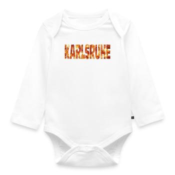 Karlsruhe - Organic Longsleeve Baby Bodysuit - white - Front