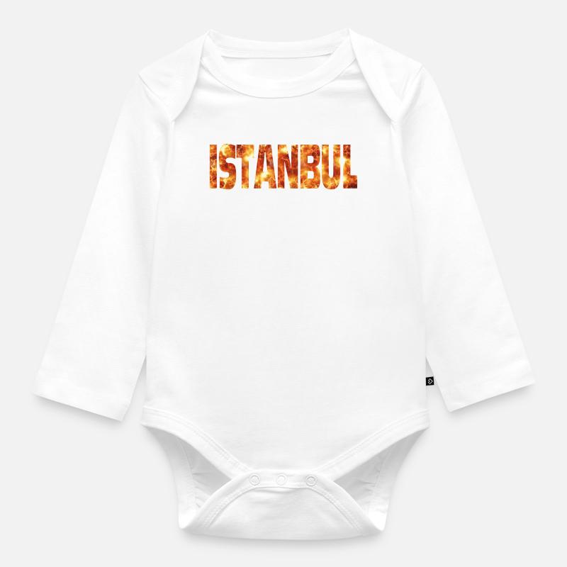 Istanbul - Body Bébé bio manches longues - blanc