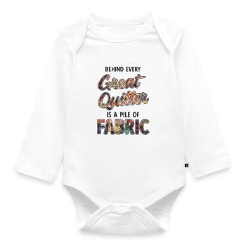 Quilten von Tagesdecken - Baby Bio-Langarm-Body - Weiß - Vorne