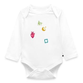 Eat Sleep Fix Hearts Repeart Funny Cardiology - Baby Bio-Langarm-Body - Weiß - Vorne