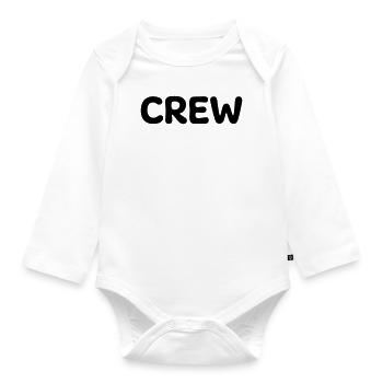 Crew - Team - Gift Idea - Organic Longsleeve Baby Bodysuit - white - Front