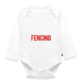 Fechten - Baby Bio-Langarm-Body - Weiß - Vorne