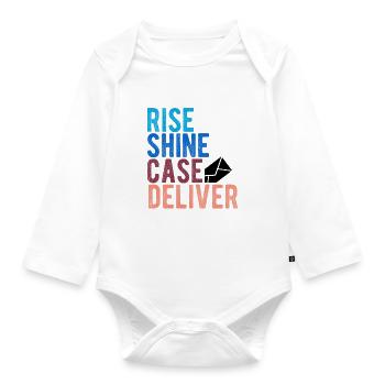 Briefträger Und Paket-Zusteller Für Postboten - Baby Bio-Langarm-Body - Weiß - Vorne